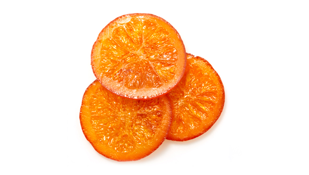 Orange en tranches, glucose-fructose, sucre, acide citrique, sorbate de potassium(Agent Conservateur).