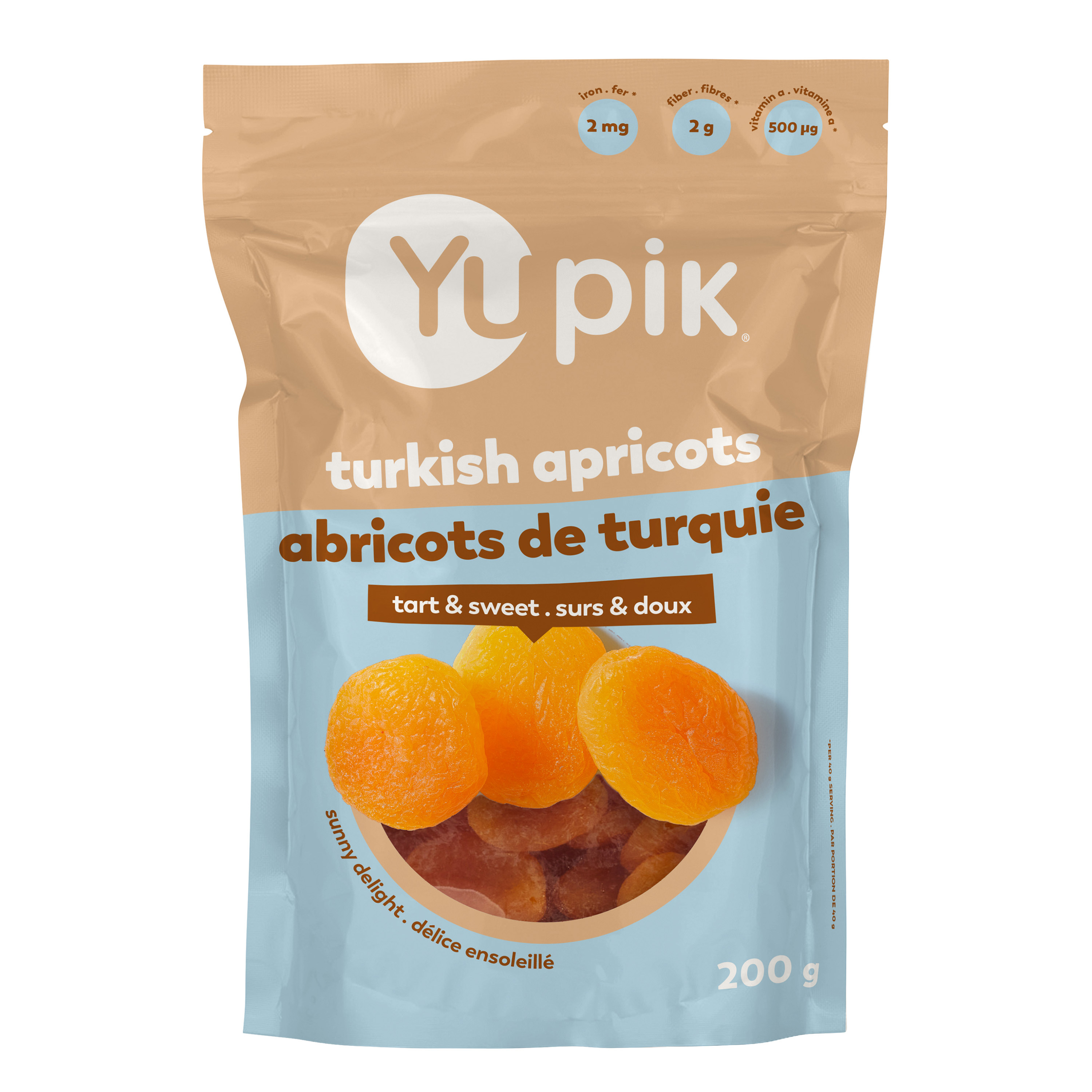 Apricots, sulphites.
This product may occasionally contain pits or pit fragments