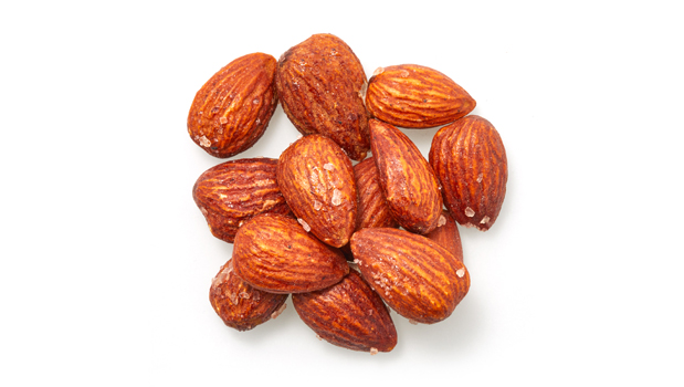 Almonds, Salt, Citric acid, Acacia gum.  MAY CONTAINS OTHER TREE NUTS THIS PRODUCT MAY CONTAIN OCCASIONALLY SMALL SHELL PIECES.
