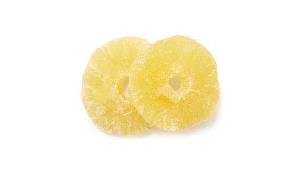 Ananas, Sucre de canne, Acide citrique, Dioxide de soufre ou Métabisulfite de sodium (sulfite).