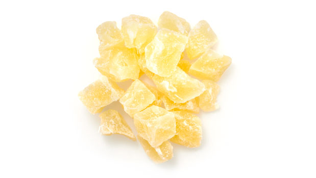 Pineapple, Cane sugar, citric acid, sulfur dioxide (sulphite).