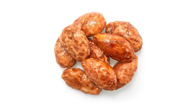 Roasted almonds, icing sugar, glucose syrup, cane sugar, water, vegetable oil, maple flavour, soy lecithin, acacia gum