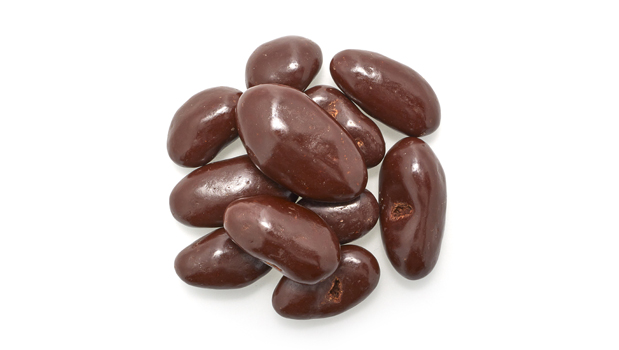 Dark chocolate (sugar, unsweetened chocolate, cocoa butter, soy lecithin), Dried goji berries,Shellac, Water, Acacia Gum.