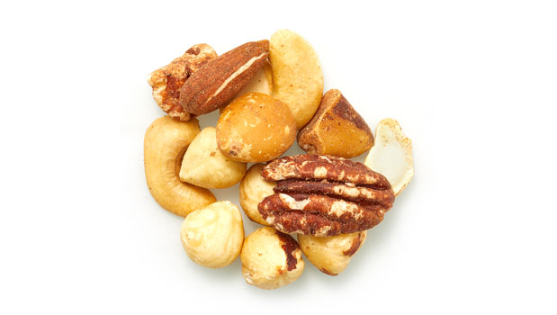 Organic almonds, Organic cashews, Organic filberts, Organic brazil nuts, Organic pecans.