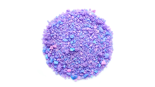 Sugar, Salt, Artificial Flavors, Colors [titanium dioxide, erythrosine (FD&C no.3), brilliant blue FCF (FD&C no.1)