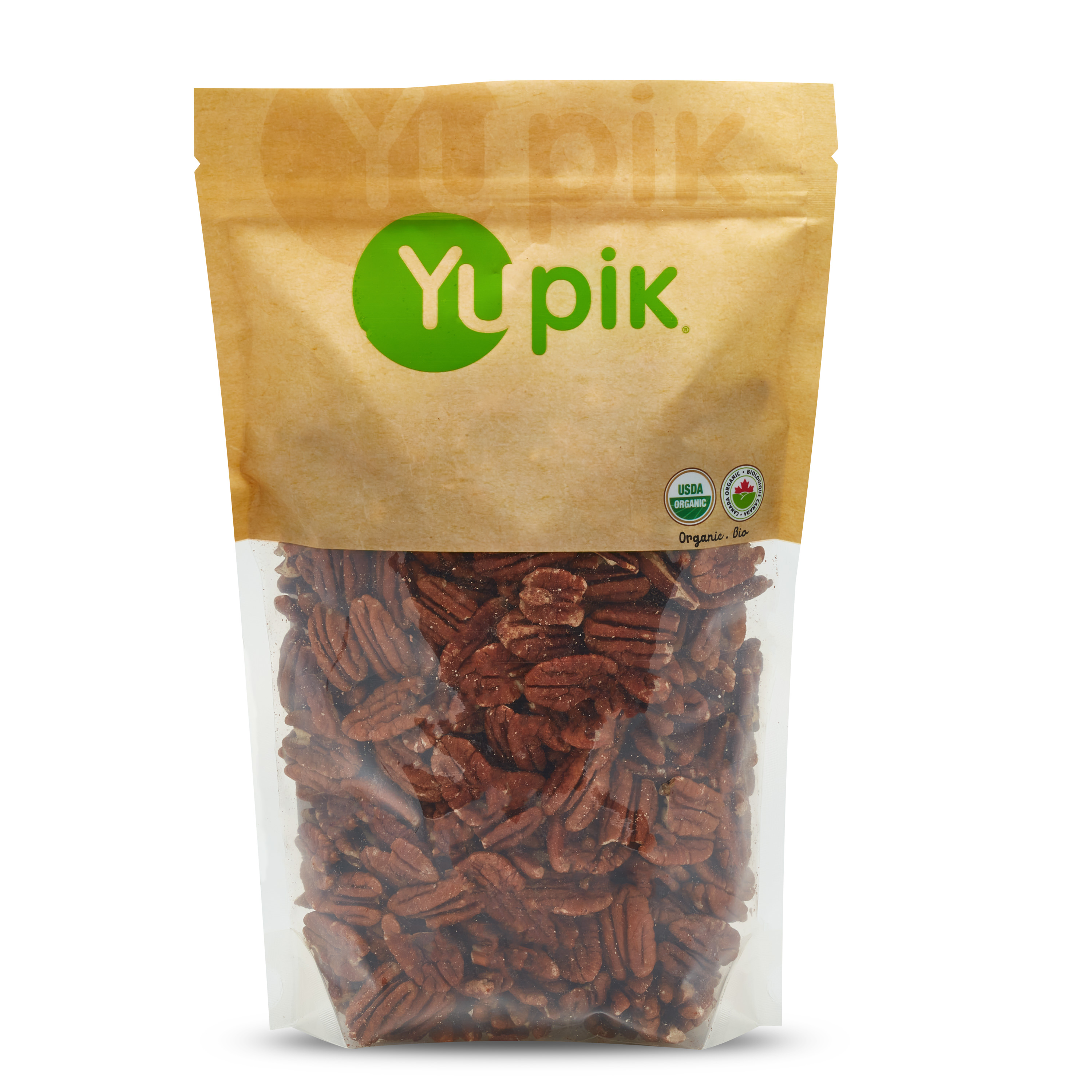 Organic pecans.This product may occasionally contain small shell pieces