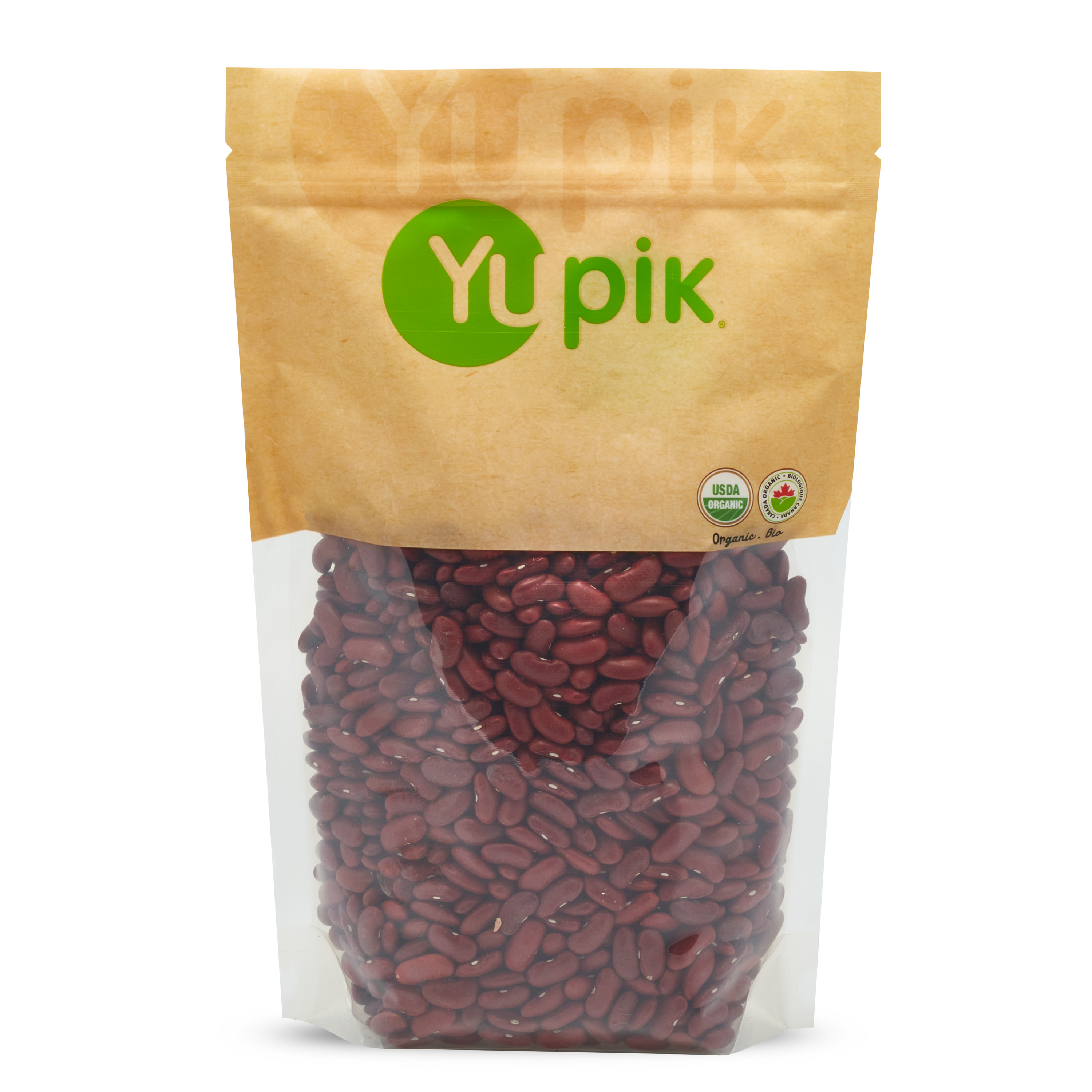 Organic red kidney beans.It is a raw agriculture product. Although it has been mechanically cleaned before packaging, some foreign material may be present. Sort and wash before using.